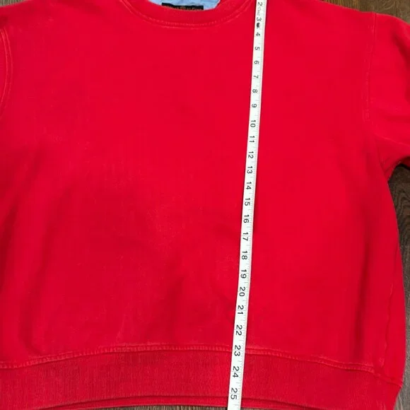 Tommy Hilfiger Vintage Y2K Red Crewneck Sweatshirt - Women's Large - Picture 8 of 11
